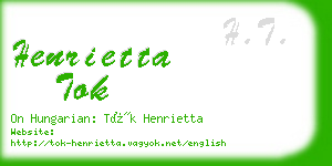 henrietta tok business card